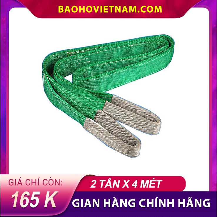 [GIÁ SỐC] Dây cáp vải cẩu hàng loại 2 tấn dài 4 mét nhập khẩu chính hãng chuyển dùng trong công nghiệp, xây dựng,...