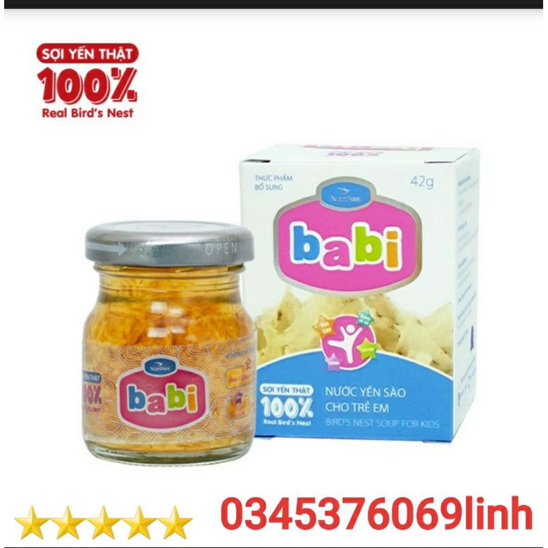 Lốc 6 Hũ Nước Yến Sào Cho Trẻ Em Babi Bird - NUTRINEST-