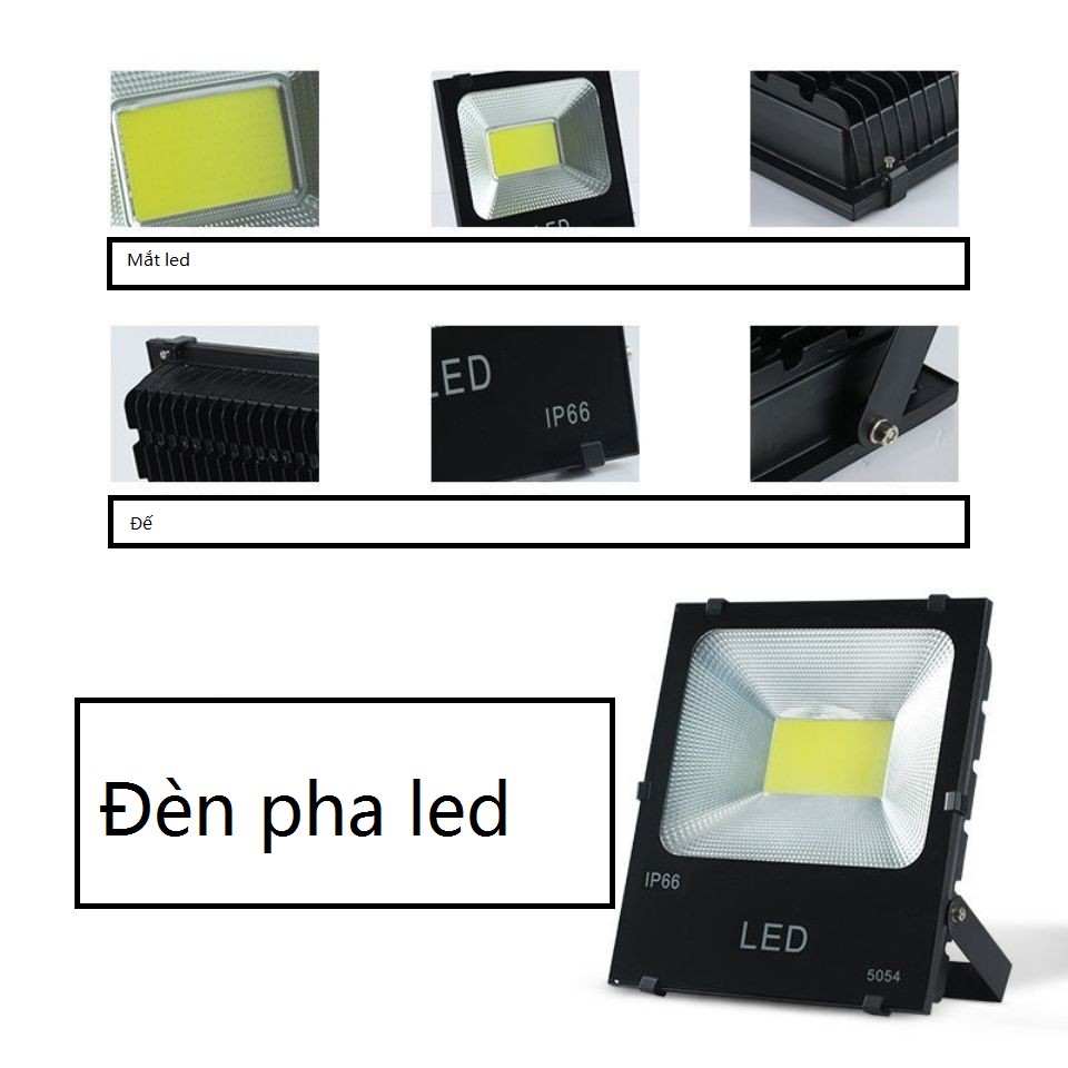 Đèn pha led ngoài trời chuyên công trình, bảng hiệu lắp đặt ngoài trời chống nước IP66  5054