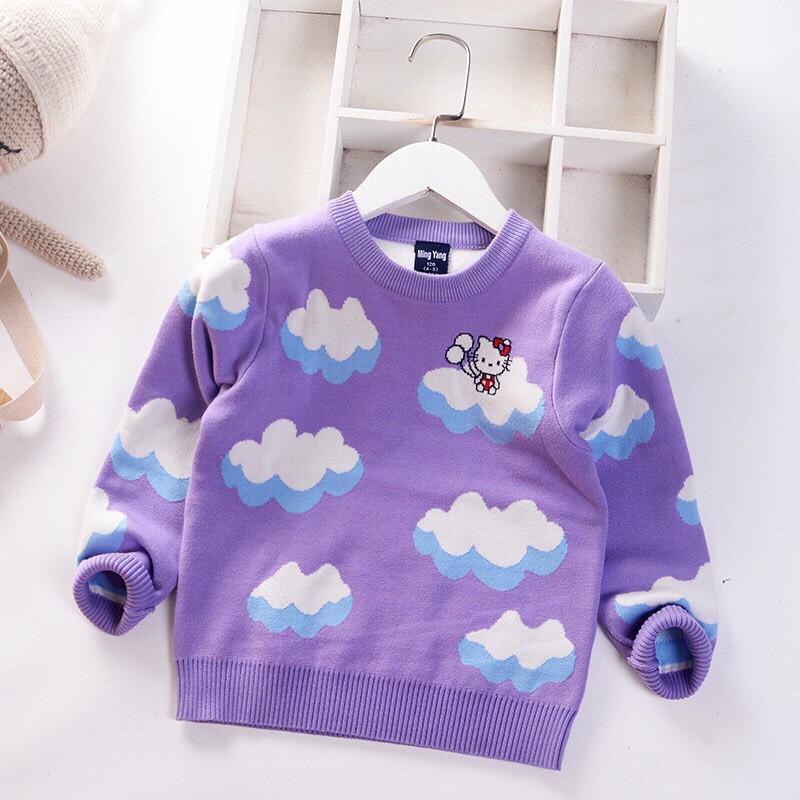Áo Len Mickey Hàng Chuẩn Quảng Châu Cho Bé Gái Size 100-140(12-29kg)