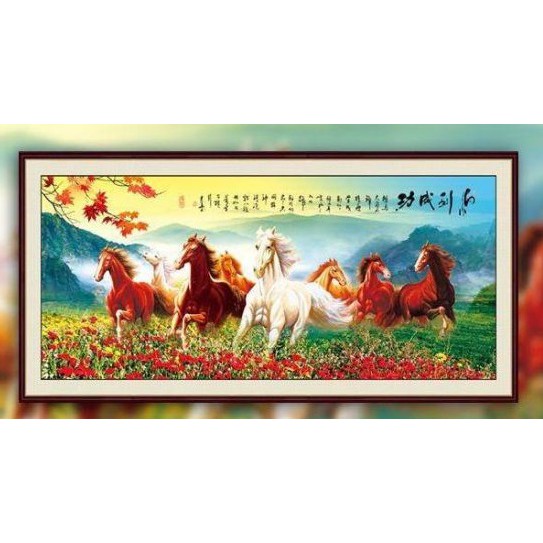 Tranh đính đá H016 - Mã đáo thành công