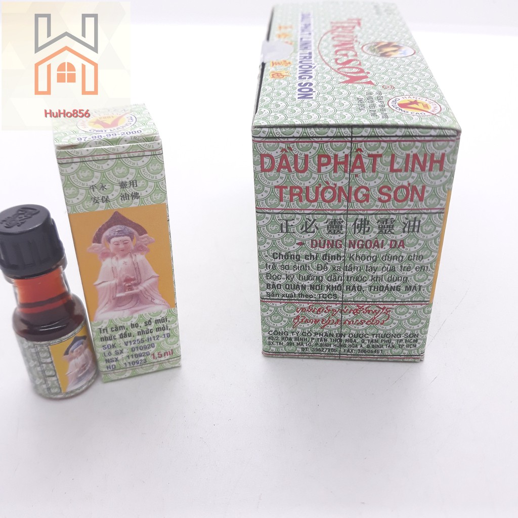 Dầu Phật Linh Trường Sơn - Hộp 10 lọ 1,5ml &amp; 12 lọ 5ml