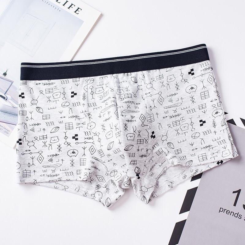 Quần sịp bé trai size lớn combo 4 quan lot nam size đại quần lót trẻ em boxer từ 36-90kg NX39