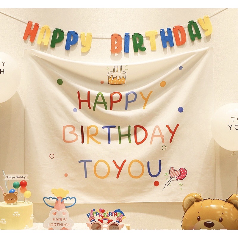 Phông Background Chúc Mừng Sinh Nhật Phong Cách Hàn Quốc