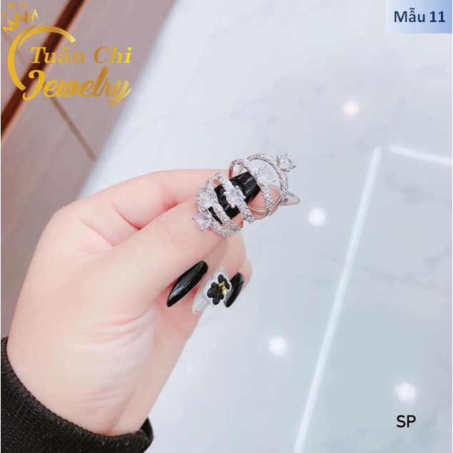 Nhẫn Nữ 𝑻𝑨̣̆𝑵𝑮 𝑯𝑶̣̂𝑷Các Mẫu Nhẫn Bạc Nữ Dáng Nhỏ Xinh Xắn Kèm Hộp Nơ Đẹp, Bảo Hành