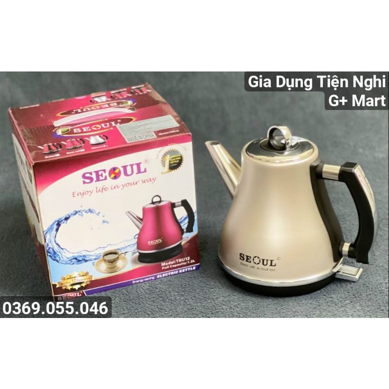 Ấm Siêu Tốc Mini Cao Cấp SEOUL TSU1 1,2L 1500W Bảo Hành 12 Tháng - Giadungtiennghigmart