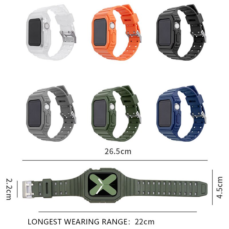 Dây đeo đồng hồ thể thao bằng TPU mềm trong suốt thích hợp cho Apple Watch Series 6 Se 5 4 44mm 42mm 5 4 6 Se 38 40mm