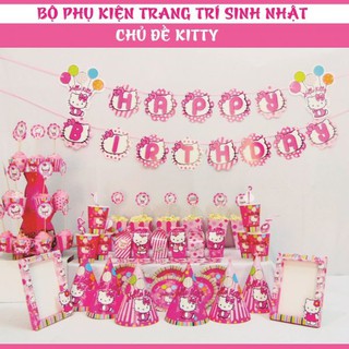 Set trang trí sinh nhật chủ đề kitty