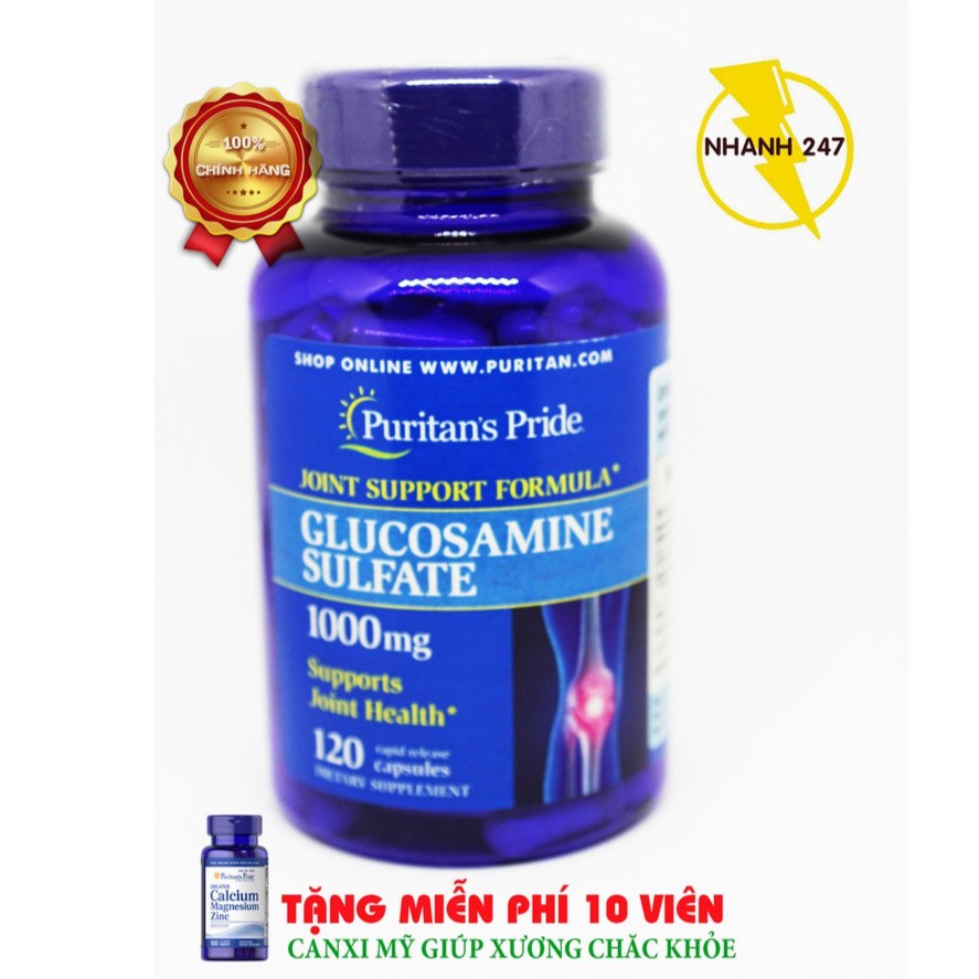 Viên uống hỗ trợ khớp Puritan's Pride Glucosamine Sulfate 1000mg 120 viên HSD tháng 1/2019