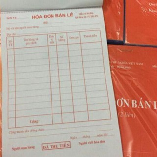 Hóa đơn bán lẻ hàng giấy đẹp