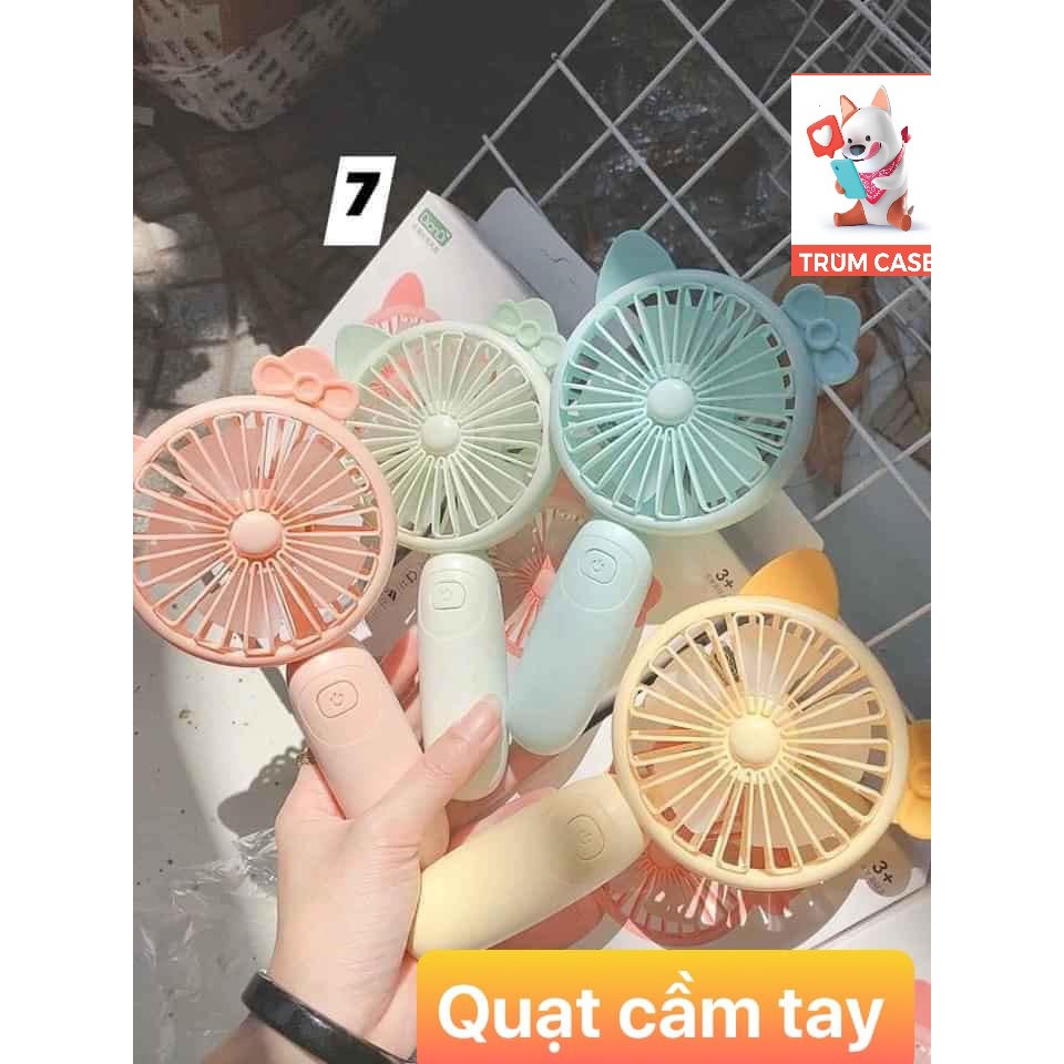 ⚡Quạt Cầm Tay⚡- Quạt Cầm Tay Mini- Quạt cầm tay Tích điện-Quạt mini tích điên kity bơ lợn heo cà rốt xinh kute tiện lợi