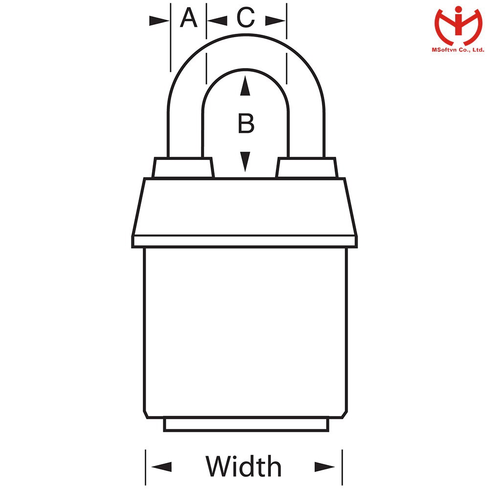 [Hỏa tốc HCM] Ổ khóa thép Master Lock 6125 4KEY dòng ProSeries - MSOFT