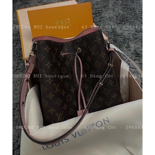 Túi xách da lv néonoé monogram rút dây mai phương bùi