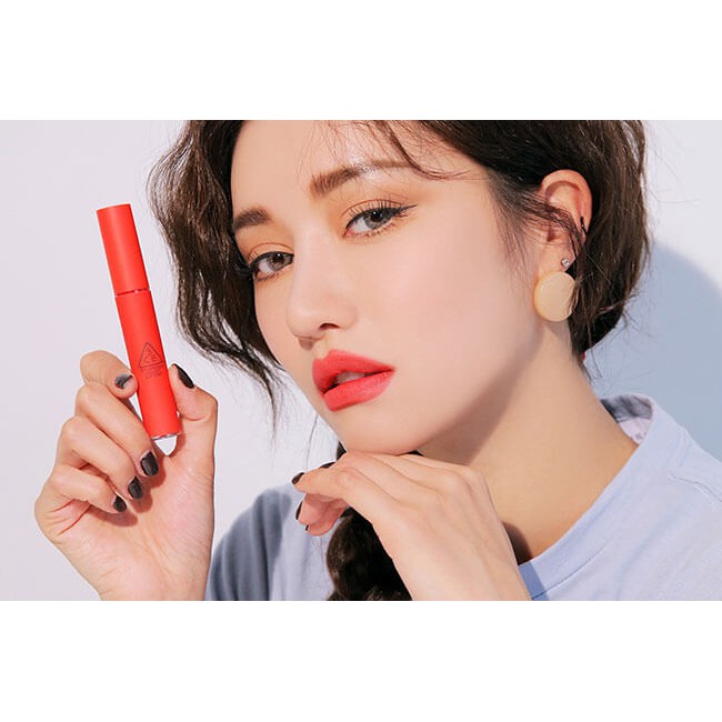 Son Kem Lì 3CE Velvet Lip Tint #Save Me - Màu San Hô Neon Số 9 - Chính Hãng Hàn Quốc