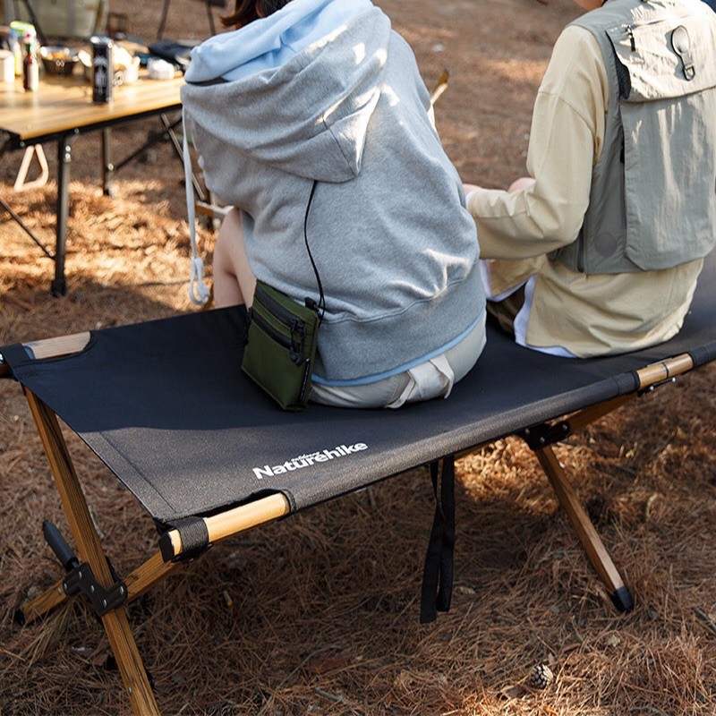 Naturehike đồ cắm trại campoutvn naturehike giường xếp cắm trại du lịch dã ngoại vân gỗ A117 | BigBuy360 - bigbuy360.vn
