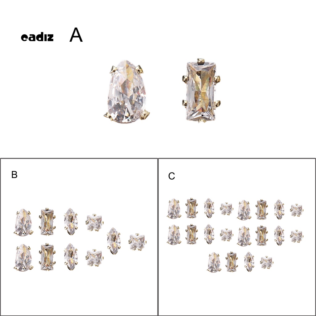 Phụ Kiện Kim Loại Hình Chữ Nhật Trang Trí Móng Tay Nghệ Thuật DIY