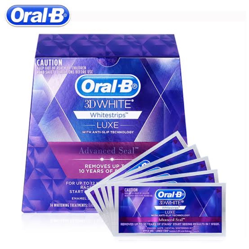 Miếng Dán Trắng Răng Oral-B 3D White Whitening Strips (28 miếng - Bill Úc)