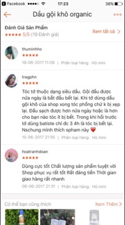 Dầu gội khô organic