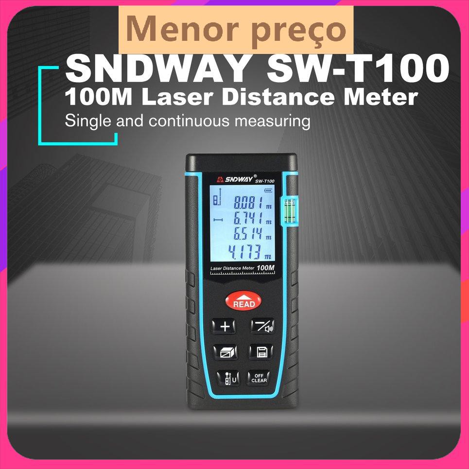 SNDWAY Máy đo khoảng cách laser 100M cầm tay Máy tìm khoảng cách đo Diastimeter