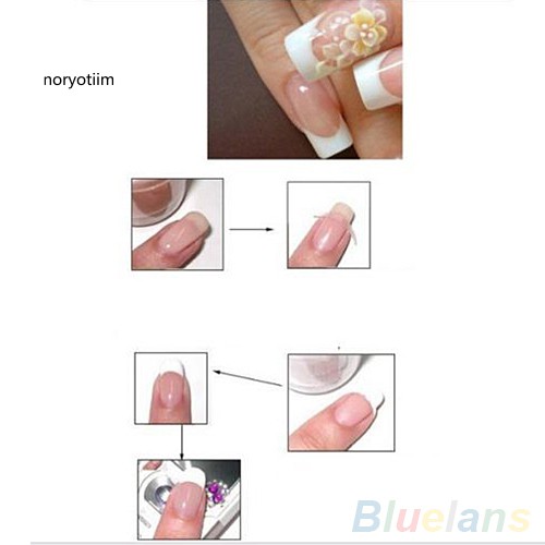 Bộ 48 miếng dán chuyên dụng hỗ trợ vẽ móng tay kiểu Pháp