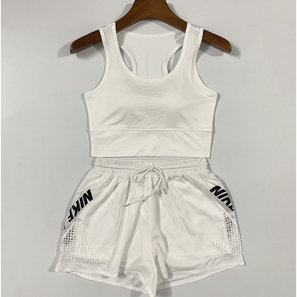 Bộ Tập Thể Thao Nữ - Áo Bra - Quần Short 2 Lớp Phù Hợp Chạy Bộ, Tennis, Cầu Lông, Gym Màu Sắc Trẻ Trung Năng Động