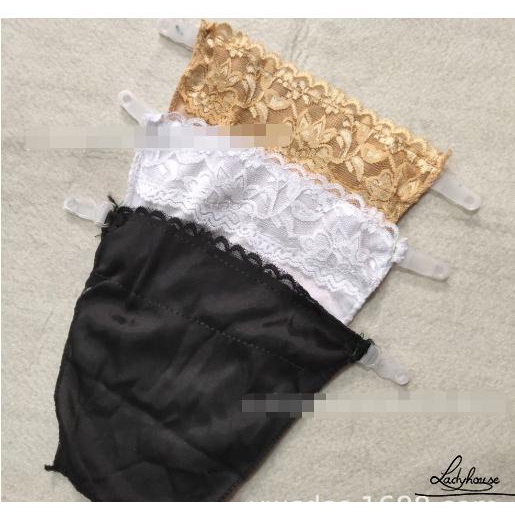 Ld-áo Lót Hai Dây Kẹp Phối Ren Màu Trơn Cho Nữ