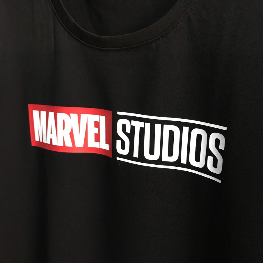 Áo thun Nam màu đen in logo Marvel Studios - BIGSIZE 3XL 4XL 5XL 6XL 7XL M2272