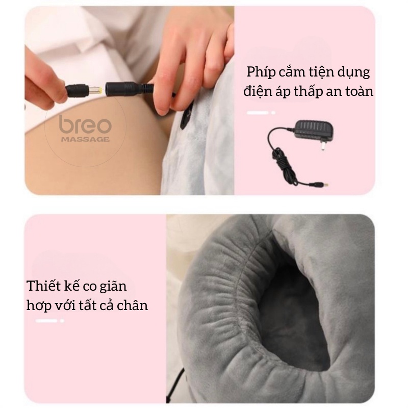 Máy Massage Chân Không Dây Cao Cấp Breo CF-003 Chườm Nóng Trong Khi Mát xa, Bấm Huyệt 4D Thích Hợp Với Mọi Bàn Chân