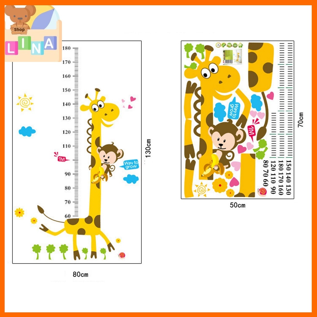 Decal dán tường đo chiều cao cho bé - LINA Kids