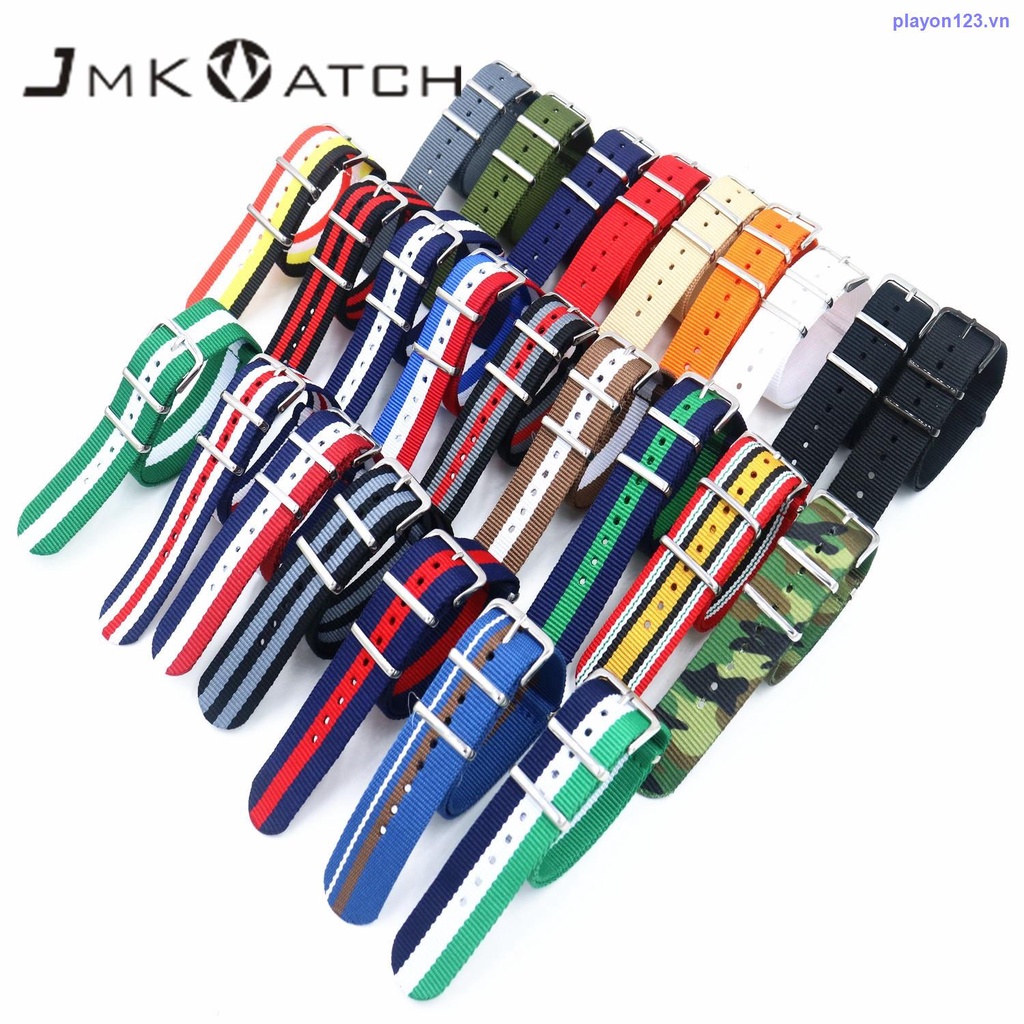 MLB Phù Hợp Dây Đeo Đồng Hồ Bằng Vải Bạt Nylon Nhiều Màu Sắc Dành Cho NATO D Jiafeila FILA 18 20 22m 0706