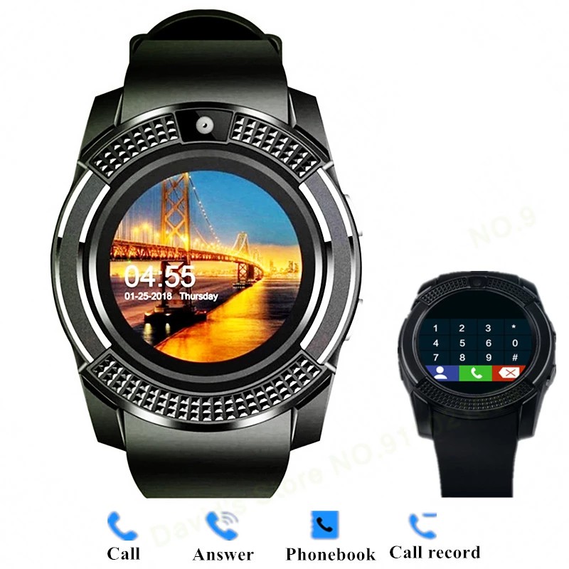 V8 Smart Watch Touch Screen Smart Bracelet Step Count Sedentary Sleep Reminder For Android And IOS