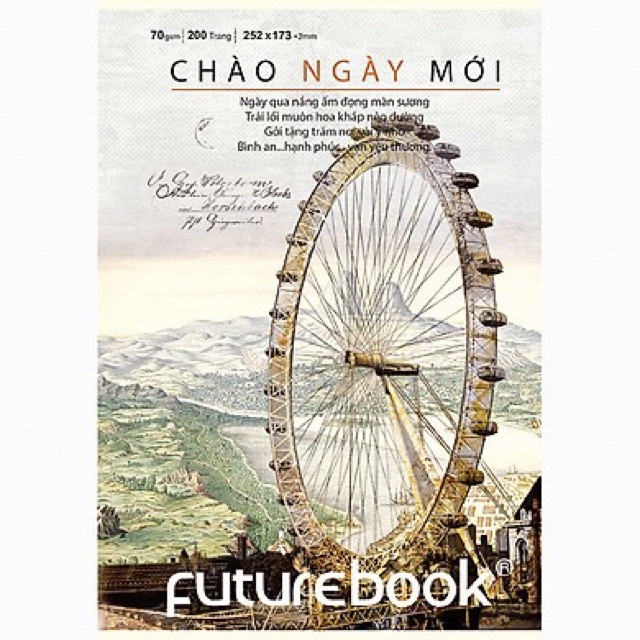 Vở kẻ ngang / tập kẻ ngang học sinh Futurebook 200 trang, khổ B5