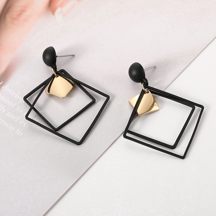 Korea Cool Diamond Long Personality Versatile Simple Silver Needle Stud Earrings