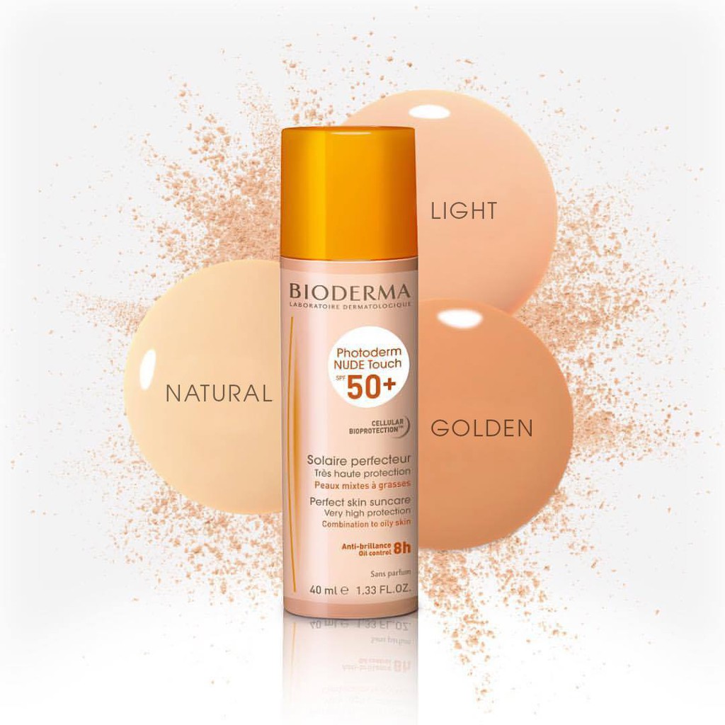 Kem chống nắng makeup có màu Bioderma Photoderm Nude Touch SPF 50+ màu Light cho da tự nhiên, trung bình (Pháp) | BigBuy360 - bigbuy360.vn