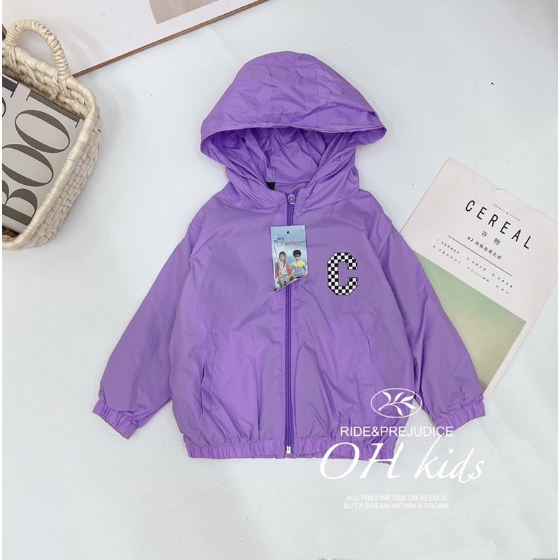 Áo khoác gió 2 lớp cho bé 10-22kg