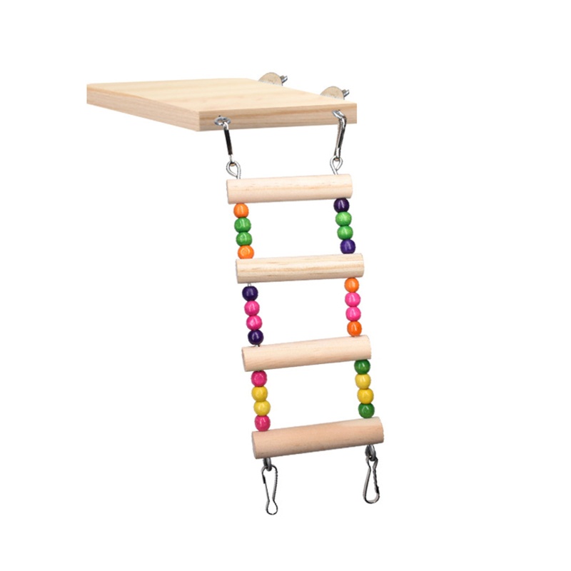 Đồ chơi thang đứng bằng gỗ sáng tạo cho chim vẹt chuột hamster