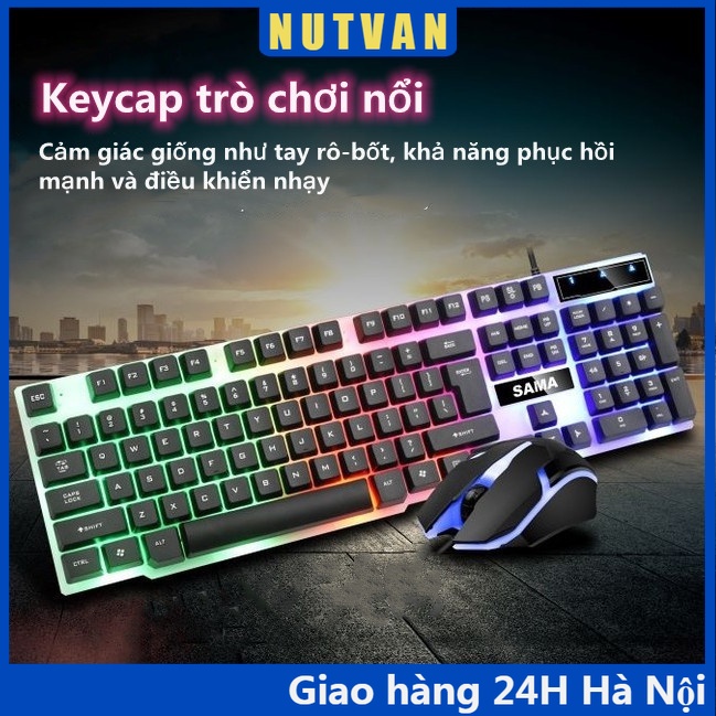 GAMING Bàn Phím Cơ GTX30 - Chuyên game - Có đèn LED 7 màu - Cho máy tính, laptop