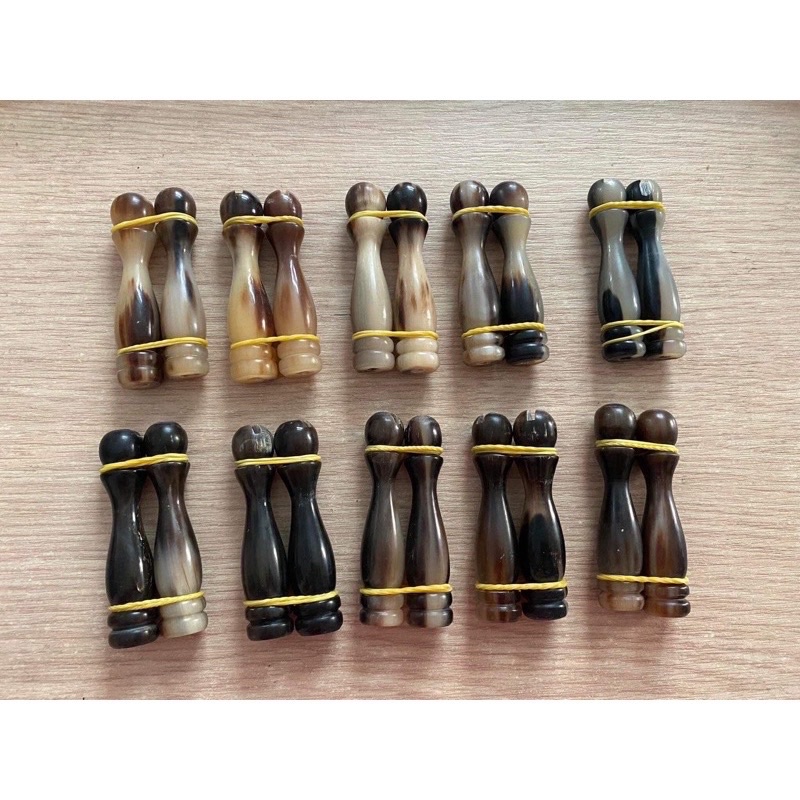 Combo 2 chiếc đầu cầu lồng chim chất liệu sừng-Phụ kiện lồng chim chào mào, chích choè cao cấp
