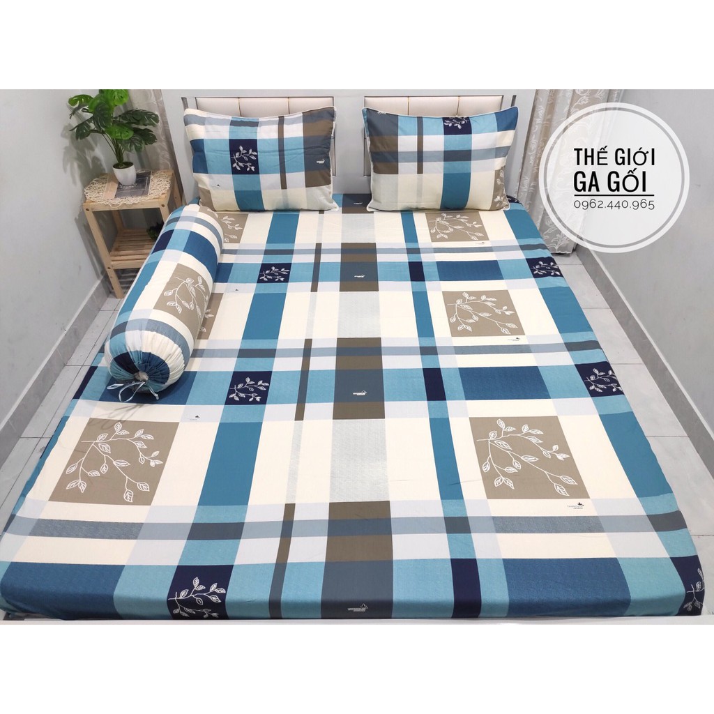 Bộ Ga + Áo gối 100% Cotton Thắng Lợi ( đủ kích thước)