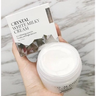 (DATE 05/12/2024) Kem dưỡng trắng da nâng tone 3W Clinic Crystal White Milky Cream Hàn Quốc 50g