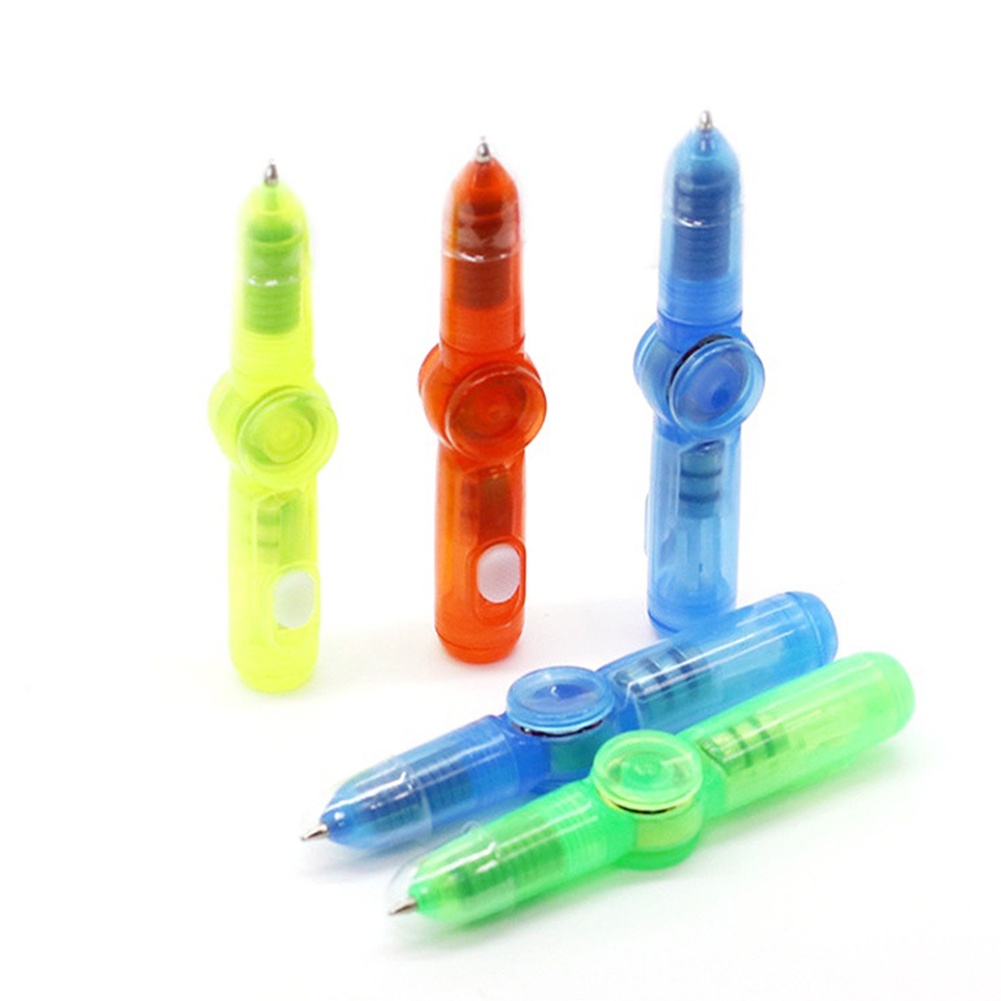 Bút bi xoay có đèn màu cầu vồng giúp giảm căng thẳng cho bé