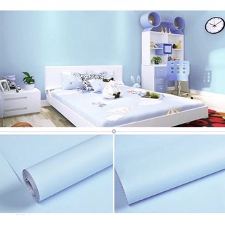 Giấy dán tường xanh Ngọc trơn có keo sẵn khổ 45cm