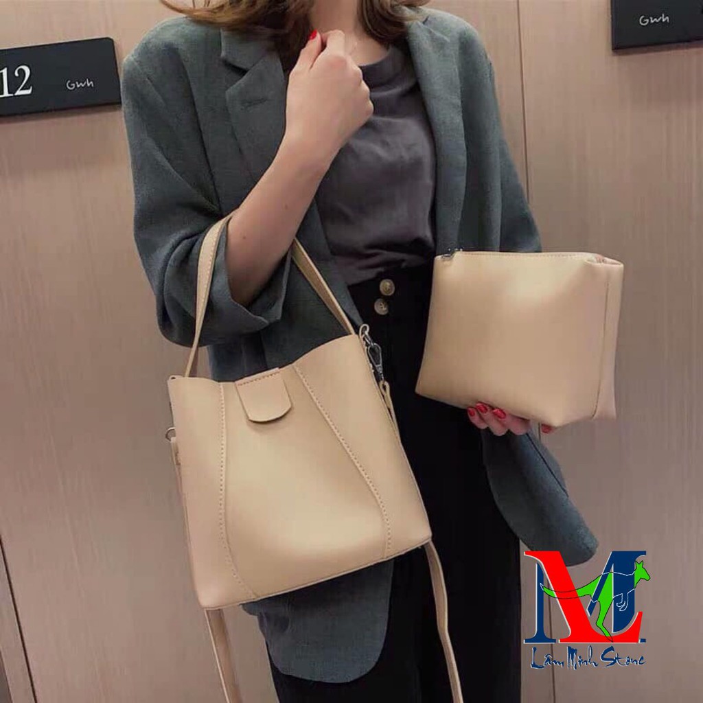 Túi Công Sở ❤️FREESHIP❤️ Bộ Set 2 Túi Da Mềm Dây Bản To Size Đại SP 19