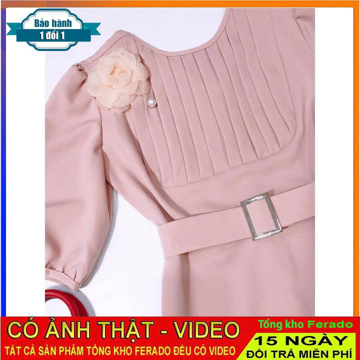 [ xả kho ] MiD Đầm hồng đính hoa tôn dáng cao cấp V1222 Mie Design kèm ảnh thật