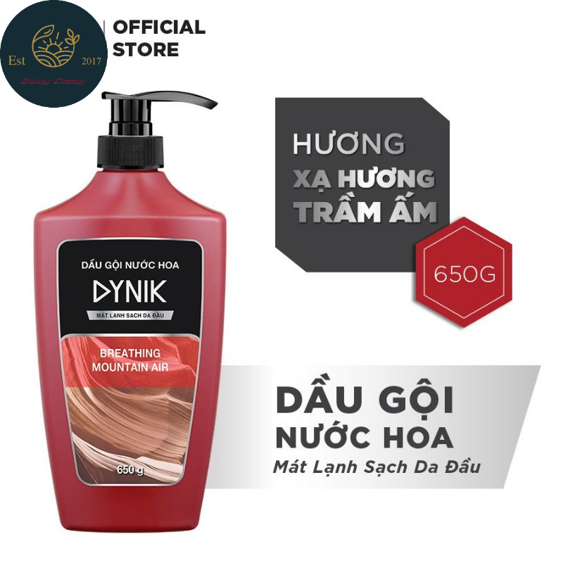 Dầu Gội Nước Hoa Nam Dynik Mát Lạnh Sạch Da Đầu 650g