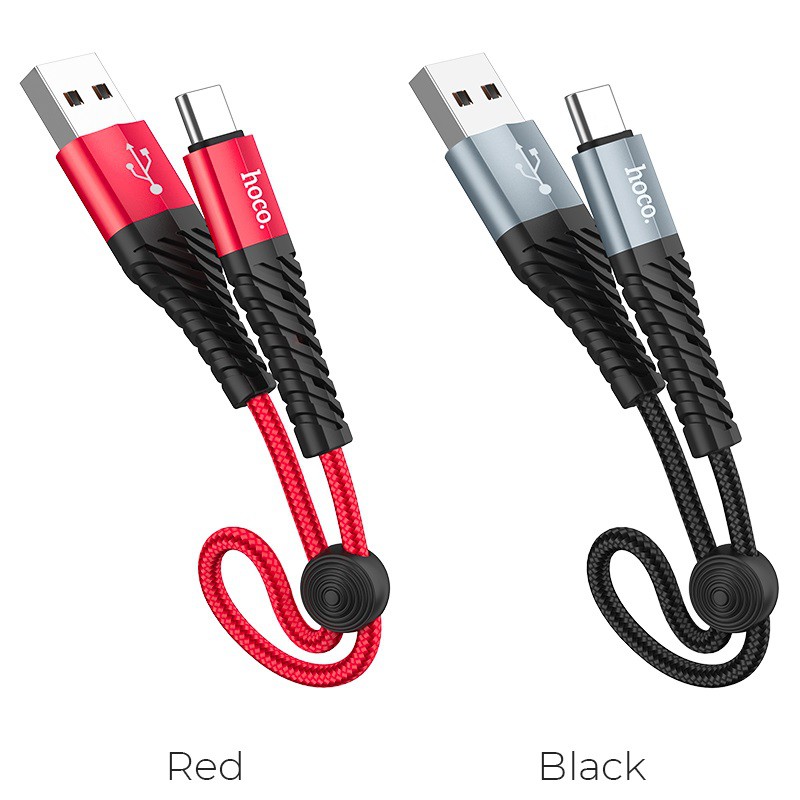 [Hoco Việt Nam] Cáp sạc ngắn HOCO X38 dài 25cm dây bện dù siêu bền | USB to Lightning/ Micro/ Type C - Hàng chính hãng