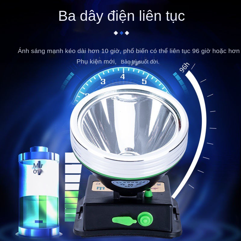 Đèn pha led ngọn núi Bắc Cực mạnh siêu sáng tầm xa P90 gắn trên đầu pin lithium không thấm nước Câu cá đêm ở chế