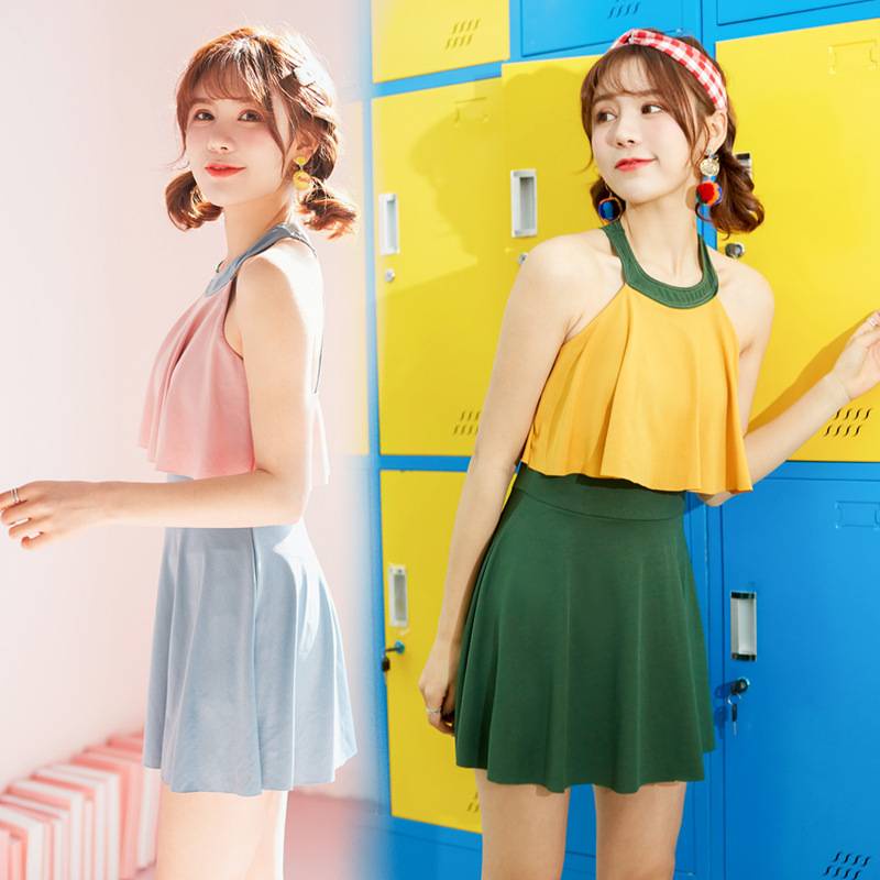 Bộ Đồ Bơi Bikini Hai Mảnh Phối Màu Thời Trang Mùa Hè Cho Nữ