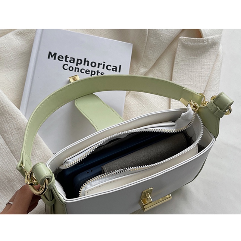 IELGY Túi Đeo Vai Có Thể Điều Chỉnh Màu Sắc Tương Phản Chất Lượng Cao Cho Nữ