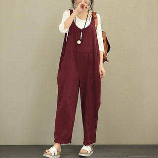 Quần yếm cotton có dây cho nữ